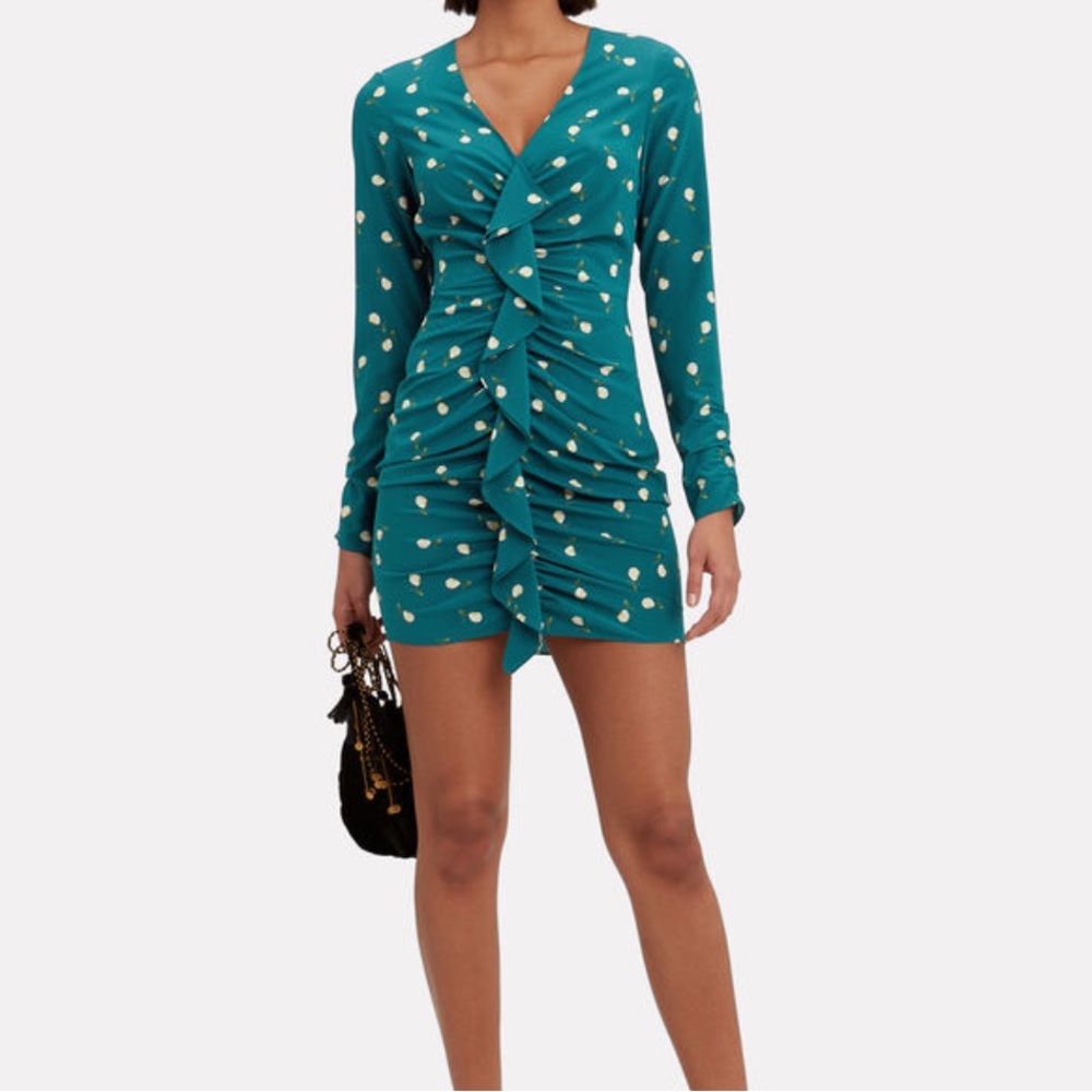 Intermix Adrienne long sleeve mini dress floral 0